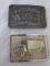 Lot of 2 Vintage America Trucking Belt Buckles