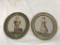 2 Vintage framed Needlepoint BOY & GIRL