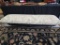 Large Vintage Fabric Covered Ottoman