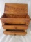 Vintage wood jewelry box with drawers