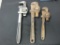 Lot of 3 Vintage Pipe  Wrenches