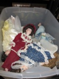 Lot of 8  porcelain Dolls