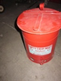 Vintage Ex-Cell Safe Guard  RED Waste Can