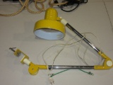 Vintage  adjustable yellow swing arm desk lamp