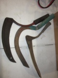 3 antique, hay, grass and grain scythe