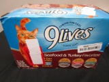 24 pack of 5.5 oz 9 Lives tin cat food