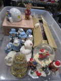 Box Lot of Assorted Christmas Decorations