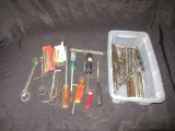 Tool Lot of Screwdrivers,Drill Bits and more