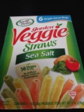 Pack of 6 Garden Veggie 1 oz Sea Salt Straws