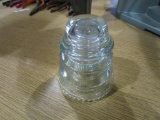 vintage clear glass insulator