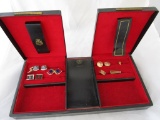 Box of 5 sets of Cufflinks, Tie Clip & 1 Tie Pin