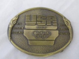 Vintage Brass 1984 Olympic USA Belt Buckle