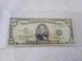 US Silver Note 5 Dollar Bill Series 1953