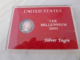 The Millenium 2000 Silver Eagle in case.