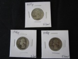 Lot of 3 Silver Washington Quarters