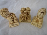 Lot of 3 Paula figurines made in the USA