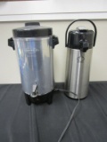 Lot of 2 Stainless Steel Coffee Thermoses