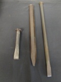 Lot of 3 Vintage Cold Chisels and Punches