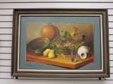 Original Oil Painting Still Life by J Perrier