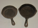 Lot of 2 Vintage minature Cast Iron Frying Pans