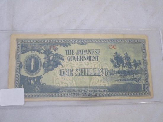 Vintage Japanese Government One Shilling note