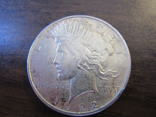 1922 Liberty Peace Dollar Philadelphia Mint