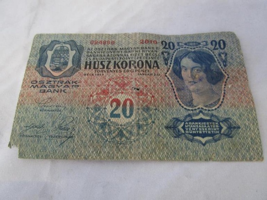 Vintage1913 Husz Korona 20 note