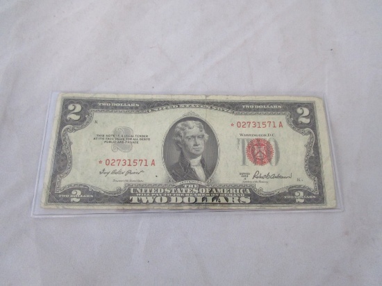 1953A 2 Dollar Bill Red Note