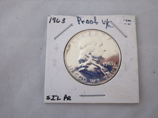 1963 Proof Ben Franklin Silver Half Dollar