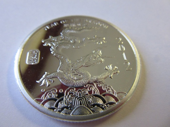 .5 oz Silver Round 2012 Year of the Dragon