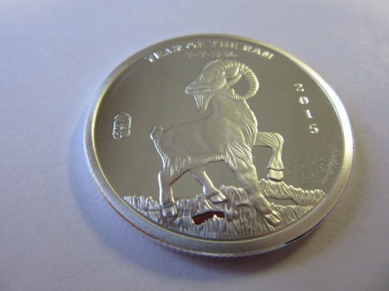 .5 oz Silver Round 2015 Year of the Ram