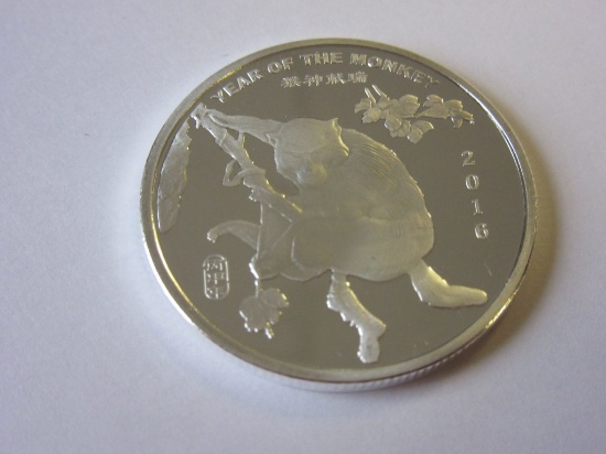 .5 oz Silver Round 2016 Year of the Monkey