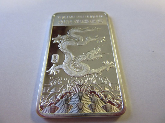 .5 oz silver bar 2012 Year of the Dragon
