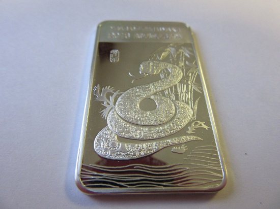 .5 oz silver bar 2013 Year of the Snake