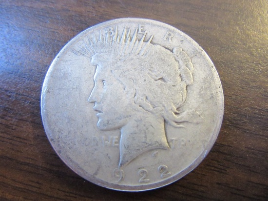 1922 Liberty Peace Dollar Denver Mint