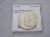 1960D Ben Franklin Silver Half Dollar