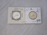 Lot of 2, Washington Silver Quarters 1962P & 1955D
