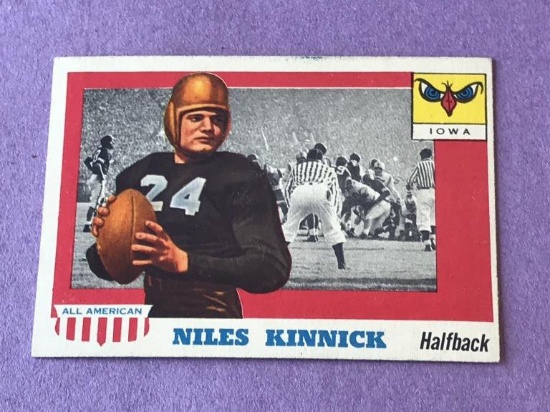 #6 NILES KINNICK Rookie 1955 Topps All American