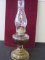 Vintage 20 inch Oil Filled Lamp with Glass Dome