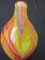 Beautiful 13 inch Murano Like Glass Swirl Vase