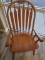 Wood 41 inch by 22 inch Carved Leg Chair