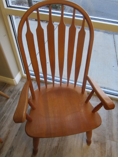 Wood 41 inch by 22 inch Carved Leg Chair