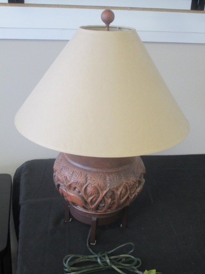22 inch Elephant Theme Heavy Pottery Lamp