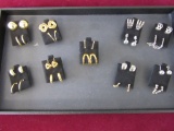 Lot of 18 Pairs Costume Jewelry Earrings