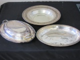 Lot of 4 Silver Plate Serving Dishes
