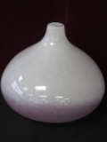 Beautiful 11 inch Pink & White Glass Vase