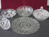 Lot of 6 Cut Glass Dishes