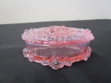 Vintage Fenton Purple Glass Trinket Box