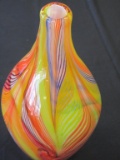 Beautiful 13 inch Murano Like Glass Swirl Vase