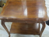 Lot of 2 Wooden End Tables with a Bottom Shelf